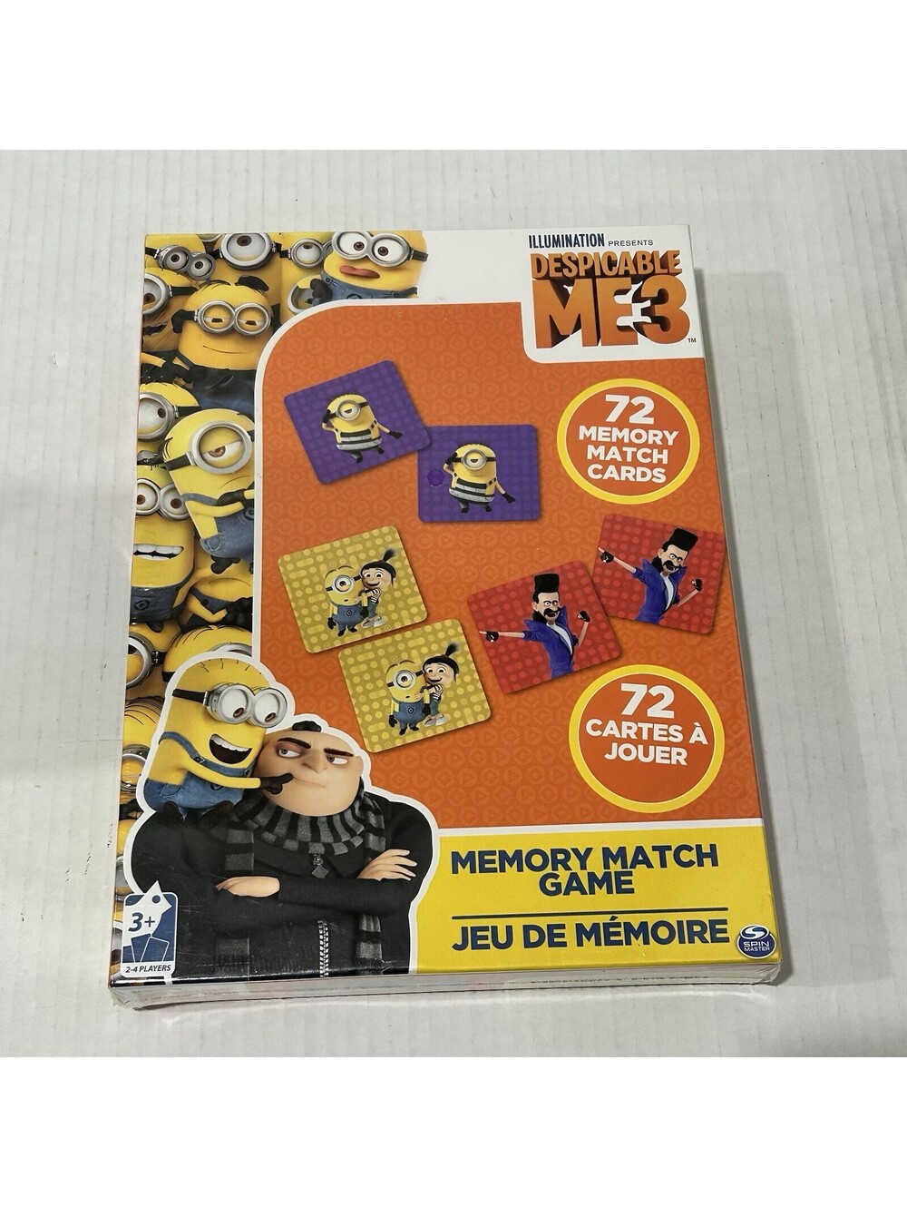 Despicable Me 3 Memory Match Game 72 Cards Spin Master New Sealed Family Game